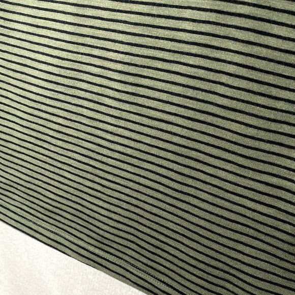 Mossimo Supply Co. Long Sleeve V-Neck Striped T-Shirt Green Black Size XL Tee - Picture 4 of 9